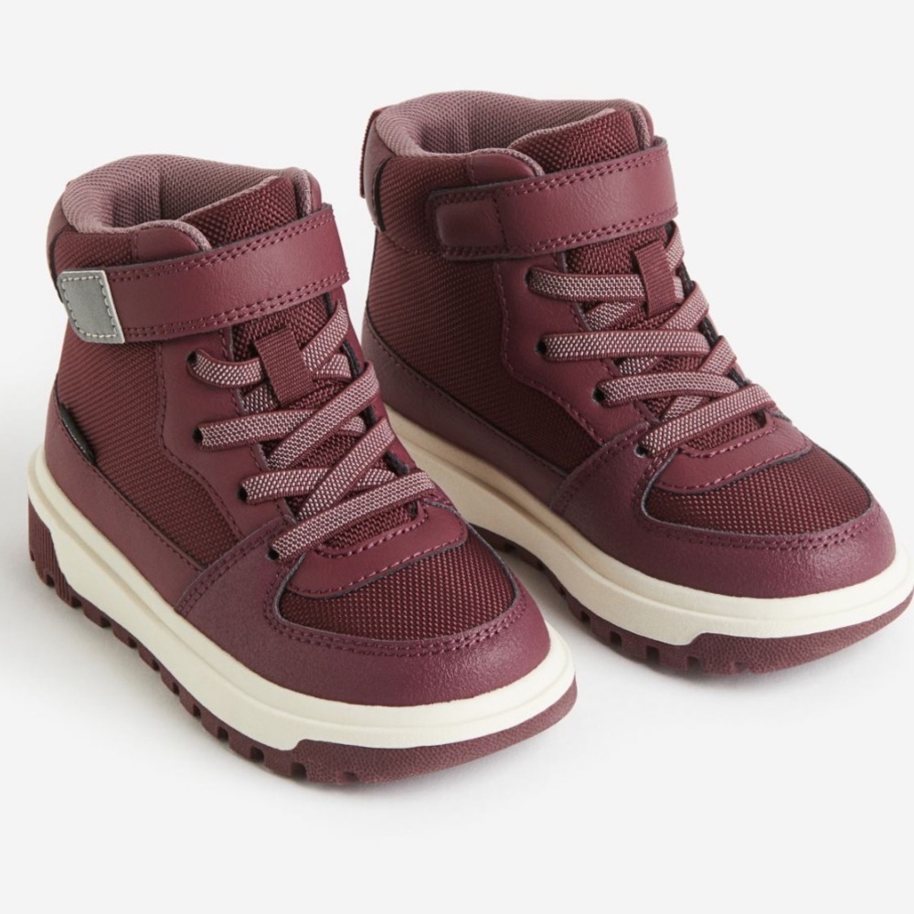 H&M Kids Waterproof High Burgundy Boots